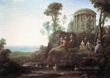 landscape - Apollo and the Muses on Mount Helion Parnassus landscape Claude Lorrain